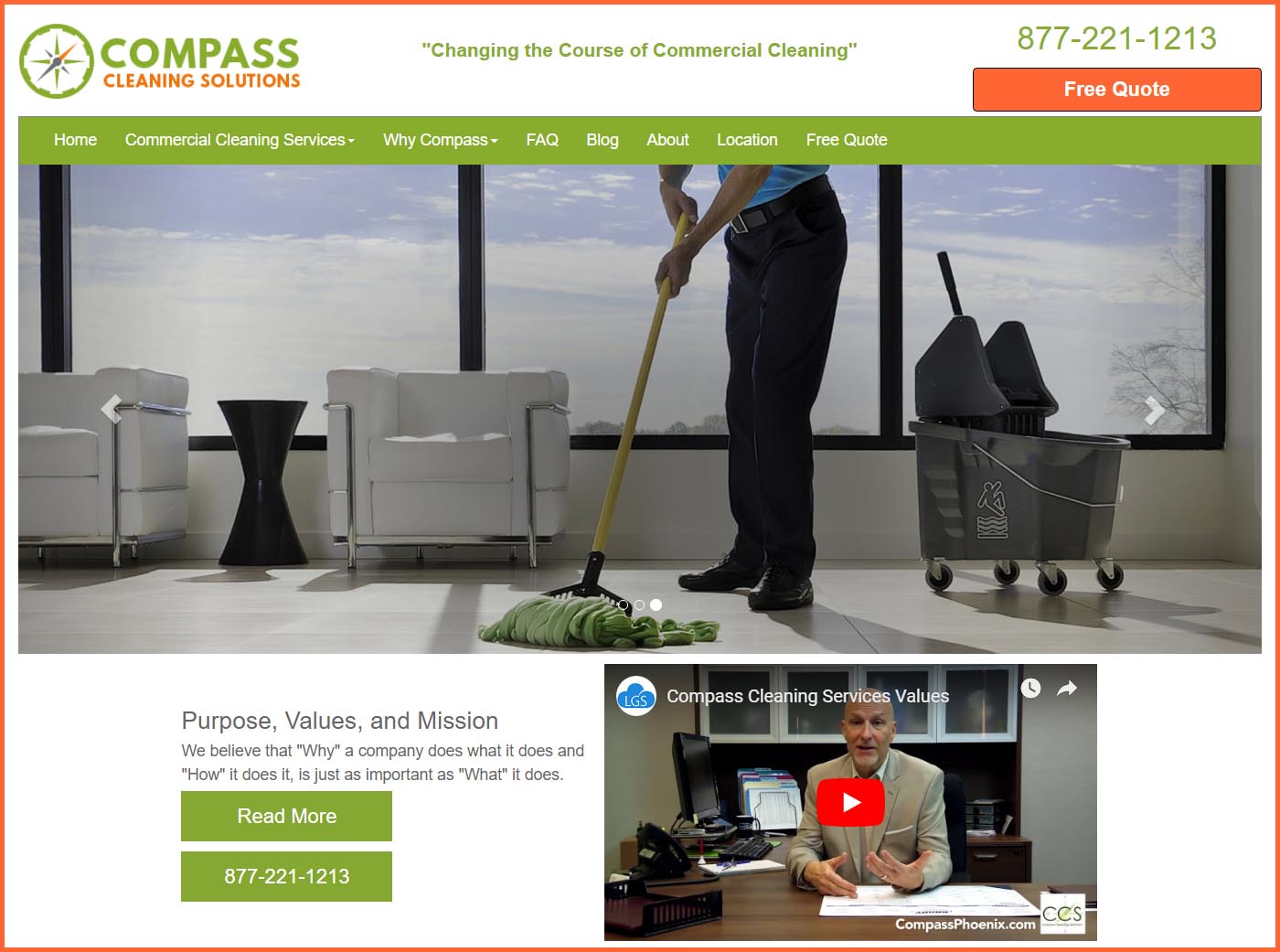Commercial Cleaning Services Website